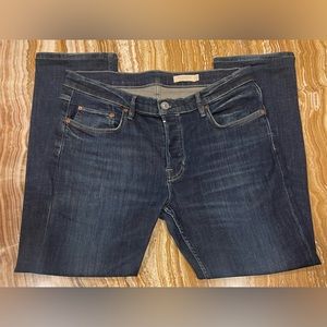 ALL SAINTS REED STRAIGHT LEG JEANS DARK WASH DENIM